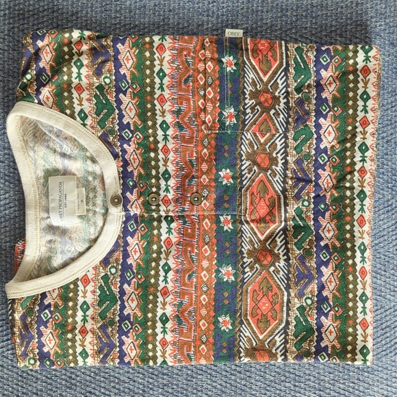 Obey Other - Obey Multicolor Patterned Short Sleeve Tee